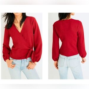 MADEWELL Texture & Thread Crepe Wrap Top